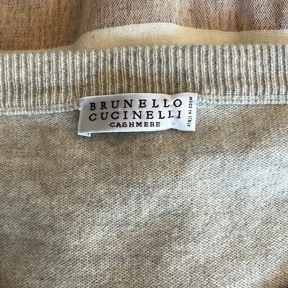 BRUNELLO CUCINELLI
Bead-embellished melange cashmere sweater Light Grey Size XS - Picture 12 of 17